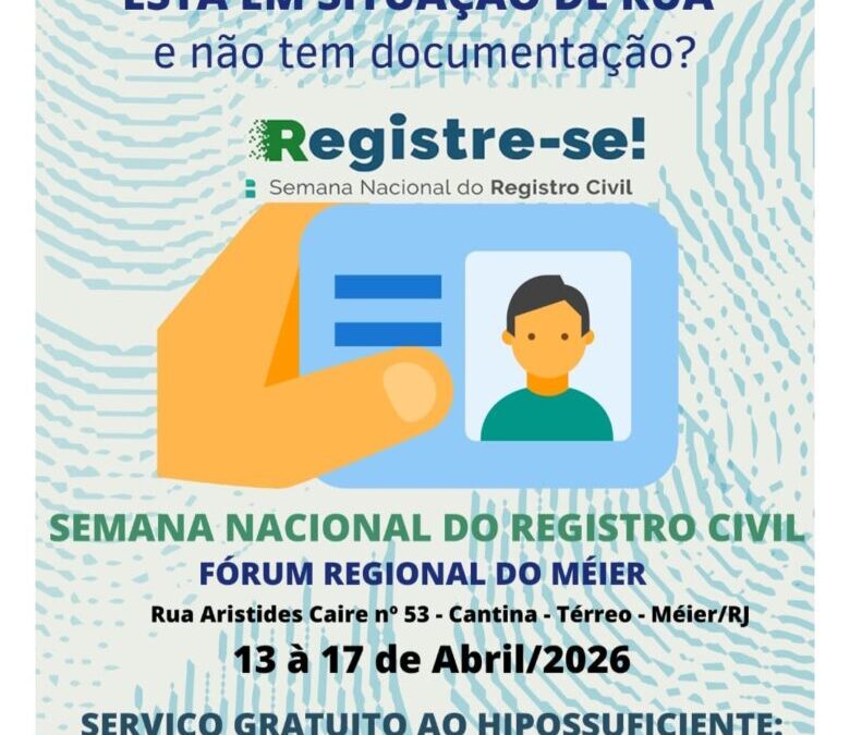 Semana Nacional do Registro Civil 2026